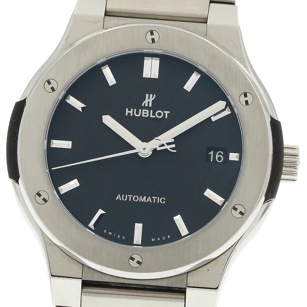 ウブロ HUBLOT 510.NX.1170.NX クラシック フュージョン チタニウム 自動巻き メンズ 良品 保証書付き_986776