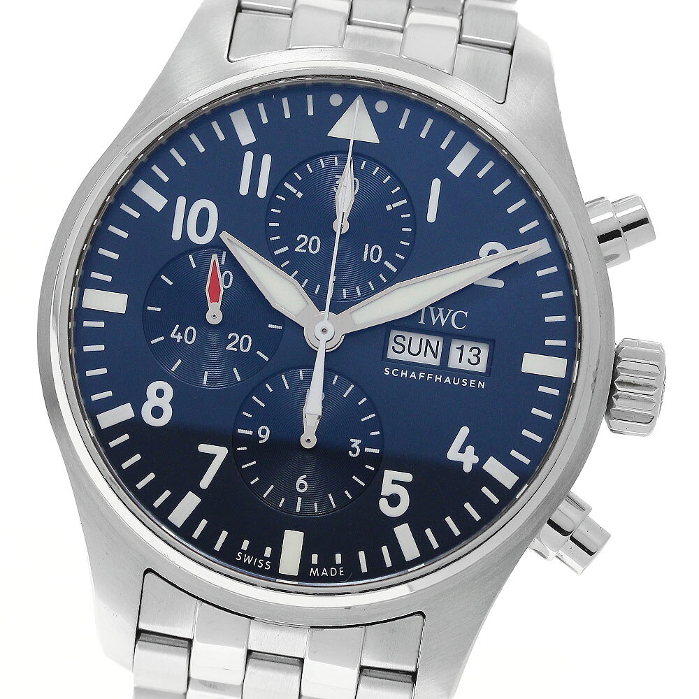 IWC IWC SCHAFFHAUSEN IW377717 パイロットウォッチ プティ プランス クロノグラフ 自動巻き メンズ 保証書付き_973401