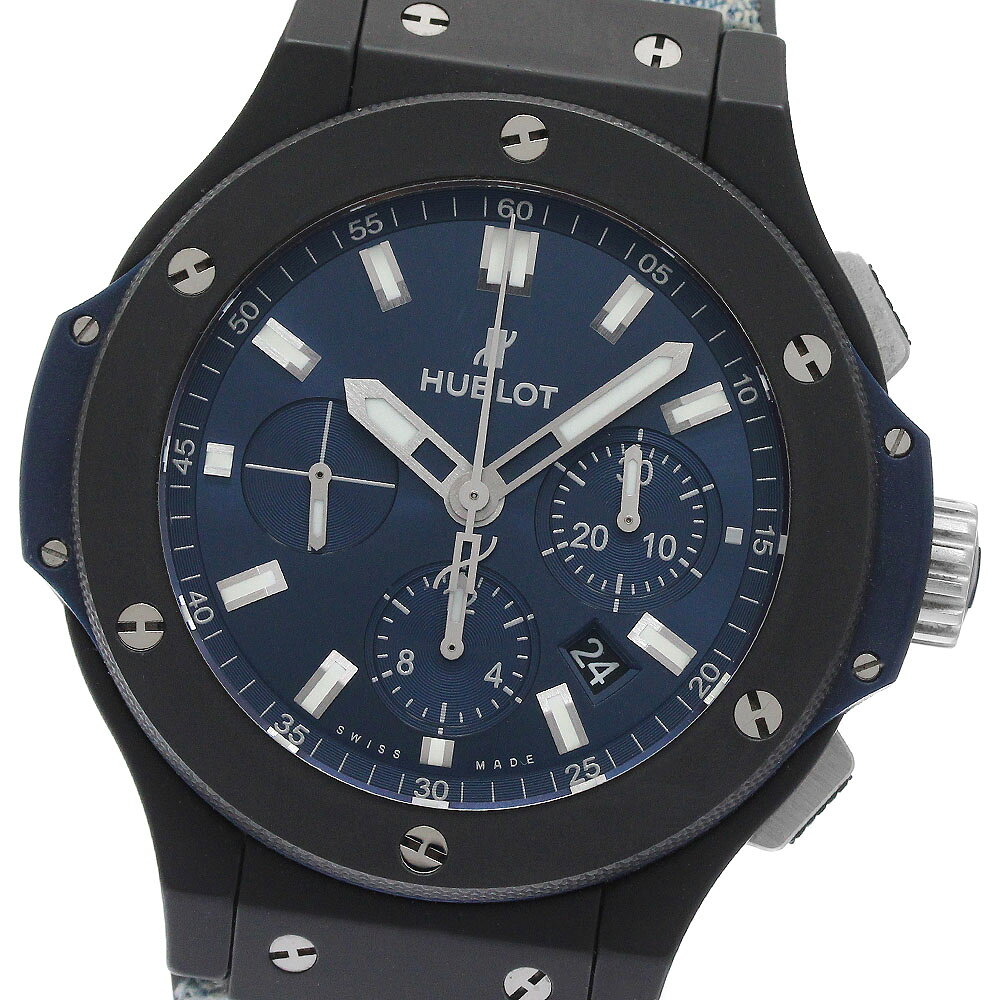 ウブロ HUBLOT 301.CI.7170.LR ビッグバン セラミックブルー クロノグラフ 自動巻き メンズ 保証書付き_986013