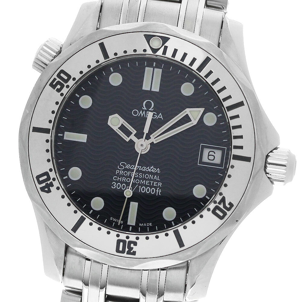 オメガ OMEGA 2552.80 シーマスター300 デイト 自動巻き ボーイズ 保証書付き_961083