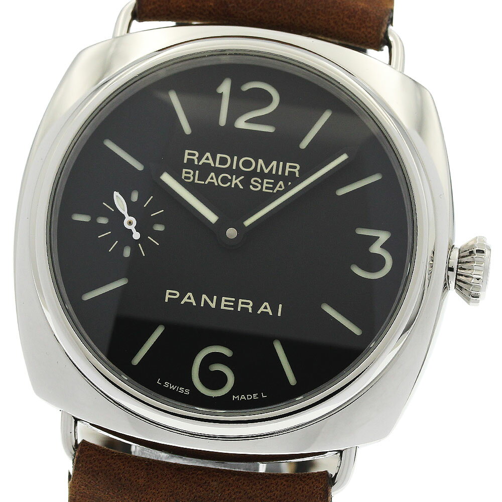 パネライ PANERAI PAM00183 ラジオミール ブラックシール スモールセコンド 手巻き メンズ 良品 保証書付き_977058
