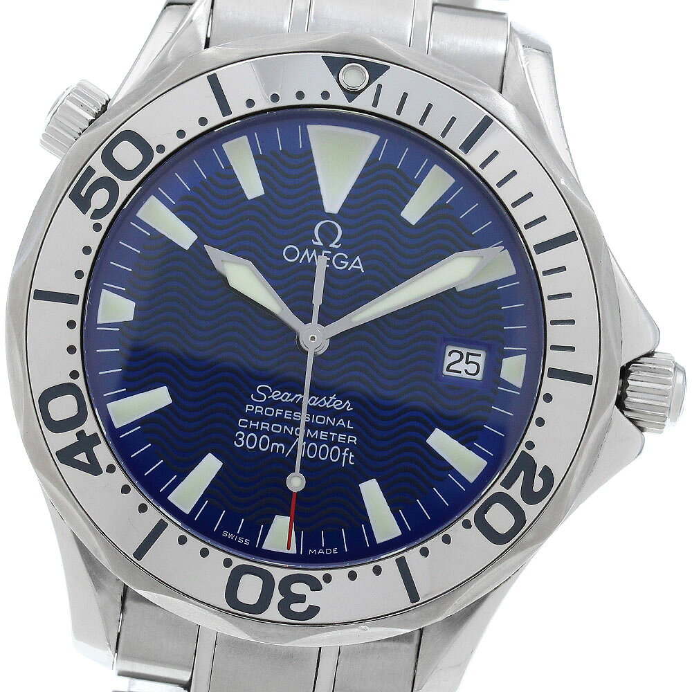 オメガ OMEGA 2255.80 シーマスター300 デイト 自動巻き メンズ 保証書付き_976484