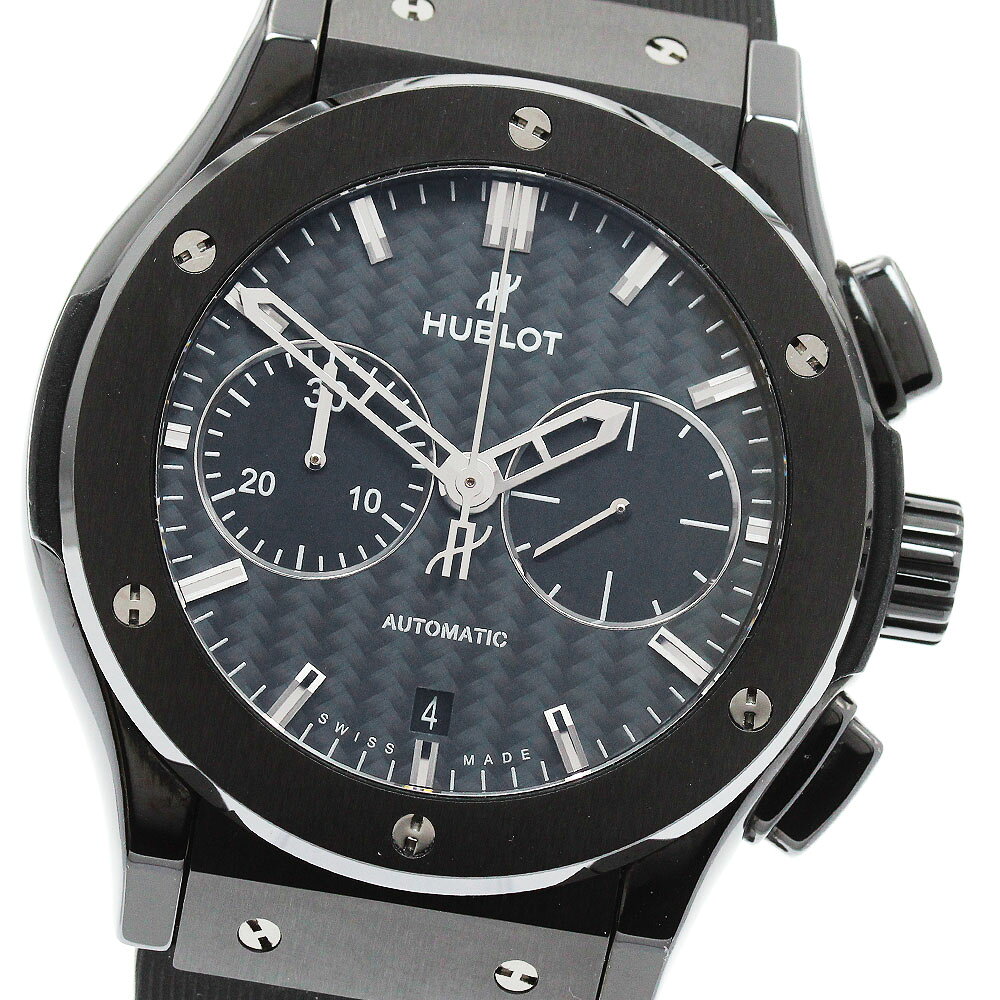 ウブロ HUBLOT 521.CM.1770.RX クラシックフュージョン ブラックマジック デイト クロノグラフ 自動巻き メンズ 保証書付き_986743