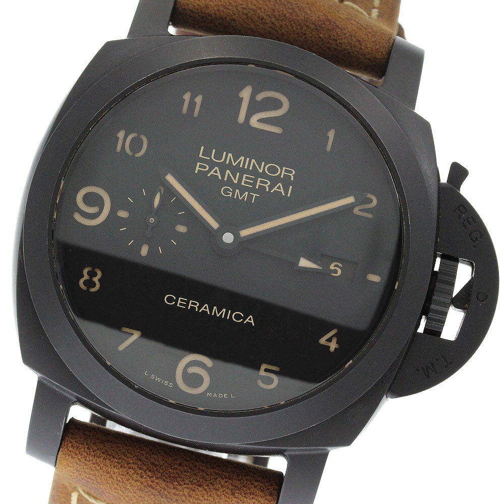 パネライ PANERAI PAM00441 ルミノール1950 3デイズ GMT セラミカ 自動巻き メンズ 美品 _986764