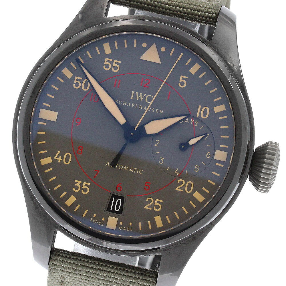 IWC SCHAFFHAUSEN IW501902 ビッグパイロットウォッチ トップガンミラマー パワーリザーブ デイト 自動巻き メンズ 保証書付き_986768