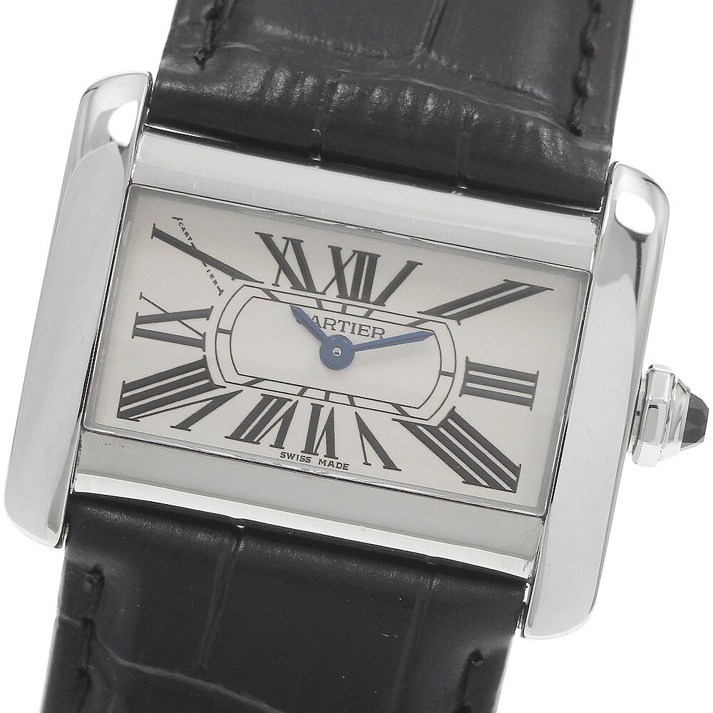カルティエ CARTIER W6300255 ミニタンクディバン クォーツ レディース 良品 _972696