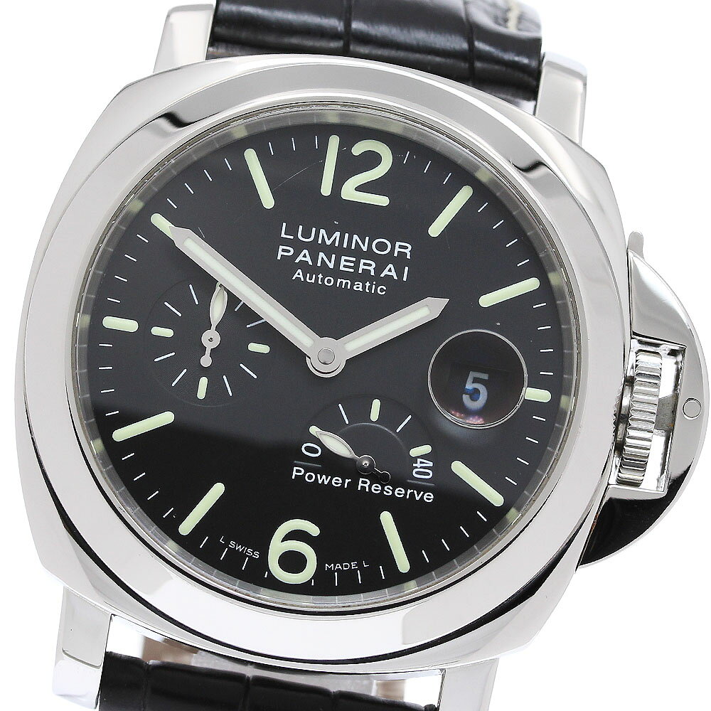 パネライ PANERAI PAM00090 ルミノール パワーリザーブ デイト 自動巻き メンズ 良品 箱・保証書付き_986757