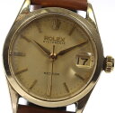 ROLEX ロレックス 6466 オイスターデイト ボーイズ アンティーク 手巻き 社外革ベルト★【中古】