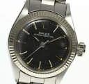 【ROLEX】ロレックス オイスターパーペチュアル 6619 自動巻き cal.1161 ブラック文字盤 レディース【中古】