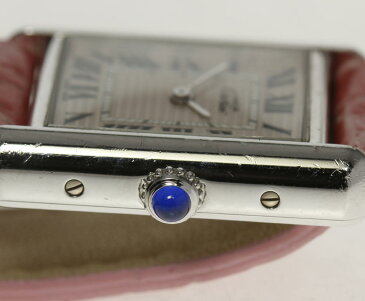 【Cartier】 カルティエ マストタンク シルバー925 Dバックル 社外革ベルト クォーツ レディース【180824】【中古】