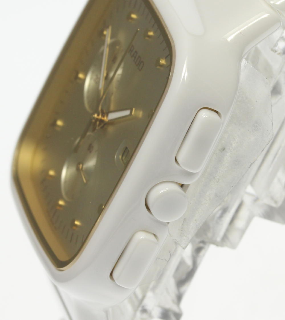 最適な価格 未使用品 箱 保 Rado ラドー 01 538 0392 3 025 クロノグラフ セラミック Qz メンズ 魅力的な Muaythai Sport