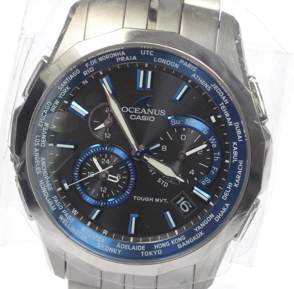 ★極美品★箱・保【CASIO】カシオ オシアナス マンタ OCW-S1400-1AJF ソーラー電波 ...