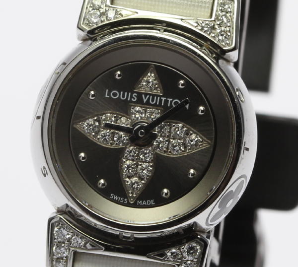 【LOUIS VUITTON】ルイヴィトン タンブール ビジュ Q151K センターパヴェ ダ...