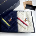 【新品■正規品■送料無料■ギフト包装無料】Ralph Lauren ラルフローレン タオルセット　ネイビー×ホワイト タオルハンカチ ギフトBOX付き ハンドタオル2枚セット母の日クリスマス プレゼント　【2～5日到着】