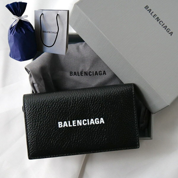 バレンシアガ 【送料無料】【新品■正規品■ギフト包装無料】BALENCIAGA バレンシアガ レザー ロゴ キーケース 640537 1IZI3 1090 ギフト レディース プレゼント 誕生日 お祝い　母の日 クリスマス プレゼント