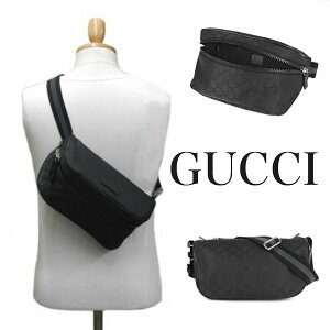 【ポイント5倍】【ギフト包装無料】【新品■正規品■送料無料】GUCCI グッチ グッチシマ ウエスト ボディ バッグ 2way ナイロン レザー メンズ 男性 ギフト プレゼント 誕生日 お祝い　449182 G1XHN 8615