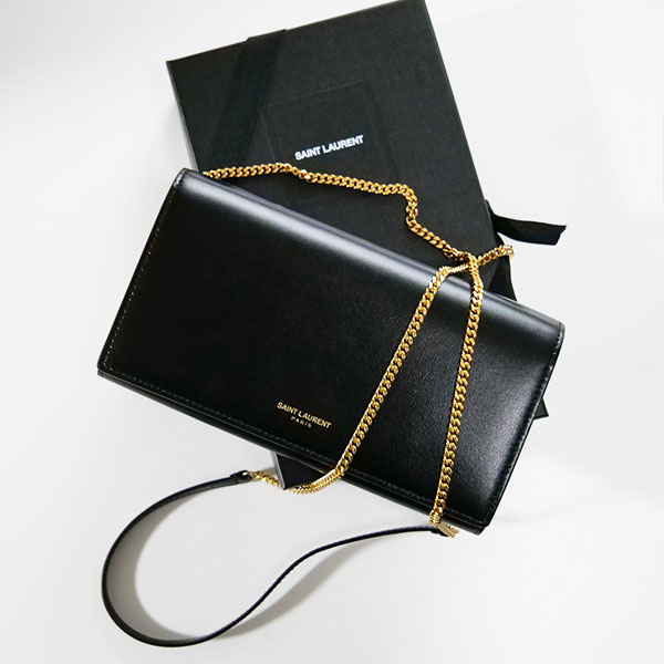 【新品■正規品■送料無料■ギフト包装無料】サンローラン Saint Laurent レザーチェーンミニバッグ　63520 303P0J 1000 レディース 女性 ギフト プレゼント 誕生日 お祝いクリスマス プレゼント