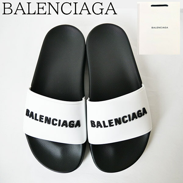 【送料無料】【新品■正規品■ギフト包装無料】BALENCIAGA バレンシアガ ロゴ スライドサンダル 565547W1S87 9010 メンズ 男性 ギフト プレゼント 誕生日 お祝いクリスマス プレゼント