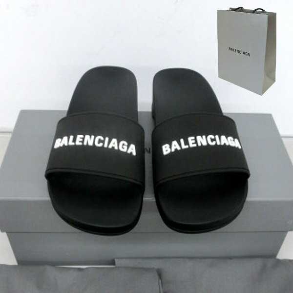 楽天ワールドクローゼット【送料無料】【新品■正規品■ギフト包装無料】BALENCIAGA バレンシアガ エンボスロゴ ラバーサンダル 707094 W1S9M 1090 メンズ 男性 ギフト プレゼント 誕生日 お祝いクリスマス プレゼント