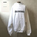 【送料無料】【新品■正規品■ギフト包装無料】BALENCIAGA バレンシアガ おしゃれな大胆ダメージがかっこいい♪フーディ― 659403TKVB69040 ...