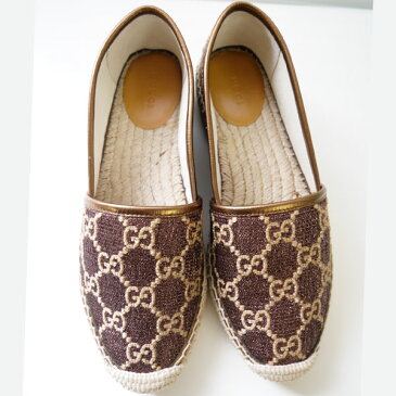 【新品■正規品■送料無料■ギフト包装無料】GUCCI グッチ エスパドリーユ 619960 フラットシューズ女性 ギフト プレゼント 誕生日 お祝い