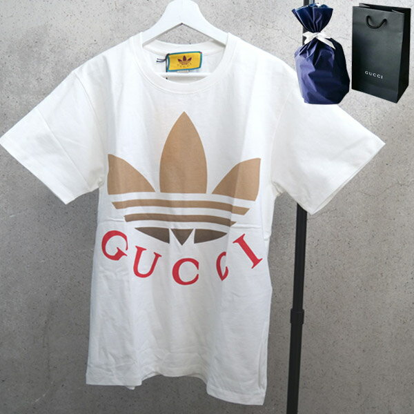 アディダス 【新品■正規品■送料無料■ギフト包装無料】GUCCI グッチGUCCI×adidas ロゴ半袖Tシャツ 548334XJE7A9275　メンズ 男性 ギフト プレゼント 誕生日 お祝い 父の日クリスマス