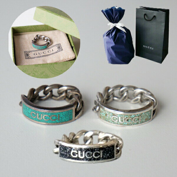 【新品■正規品■送料無料■ギフト包装無料】GUCCI グッチ ロゴプレート×チェーンのシルバーリング 678711J84108183ギフト レディース メンズ ...