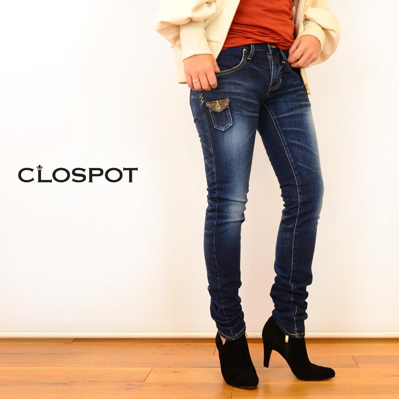 Clospot(クロスポット)aging　denim skinny pants IFLP016-083 (5size)