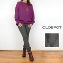 Clospot(クロスポット)stretch warm houndstooth pattern skinny pants IFLP017-083 (5size)