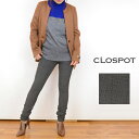 【送料無料】Clospot(クロスポット)stretch warm glen check skinny pants IFLP017-083 ストレッチ あたたか グレンチェック スキニー ソフティナJAPAN (5size)