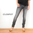 Clospot(クロスポット)aging　black denim skinny pants IFLP019-091(5size)