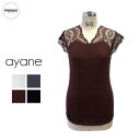 【予約】【ayane 2025 WINTER 】ayane(アヤン)ショルダーレースタンク 875832 レースタンク カットソー タンクトップ タンク インナ...