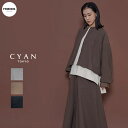 【予約】【CYAN 2025 AUTUM& WINTER Vol2 】CYAN TOKYO(シアン) ラウンドステッチサーキュラシャツ クレリックシャツ ファーマーズカラー シャツ デザインシャツ 羽織 トップス デザイントップス レディース 30/40/50/60代 ブランド ウィンター 2025 WIN
