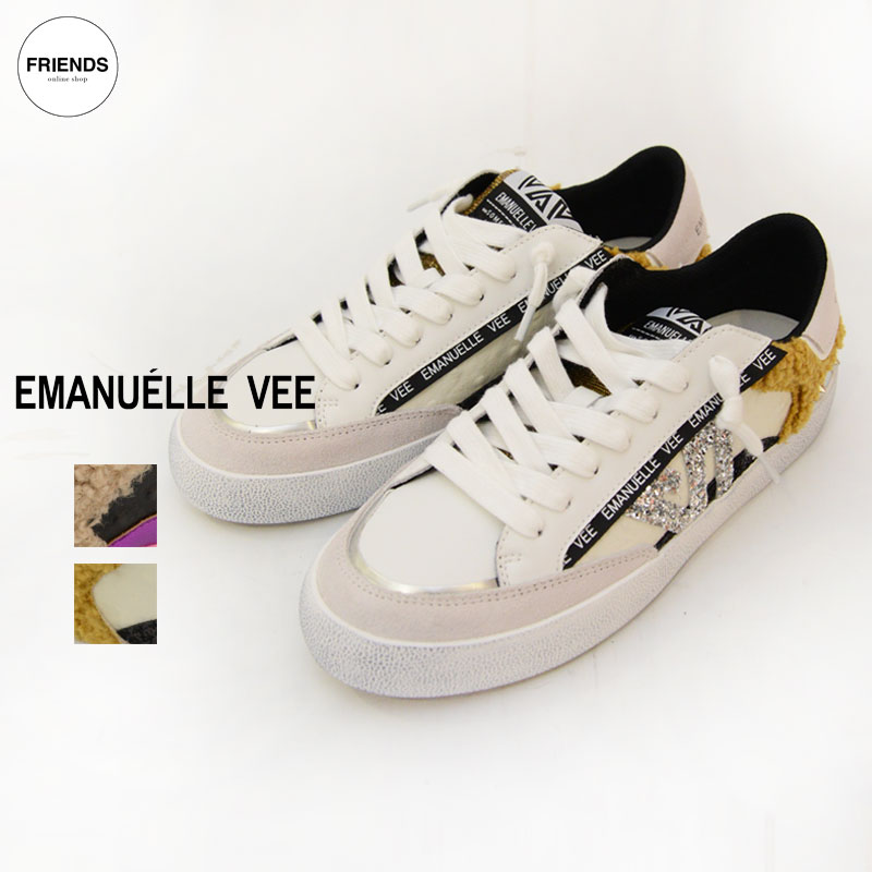 EMANUELLE VEE(エマニエルビー) スニーカー 50021 スニーカー ボアスニーカー スタッズ カラー サイズ36.37.38 30/40/50/60代 大人の女性 レディース