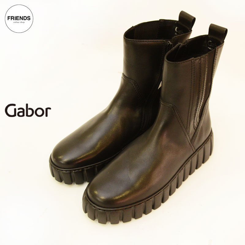 gabor(がボール) レザーショートブーツ 厚底ブーツ レザーブーツ 76781 ショートブーツ 厚底 イタリア インポート サイズ36.37.38 30/40/50/60代 大人の女性 レディースのサムネイル