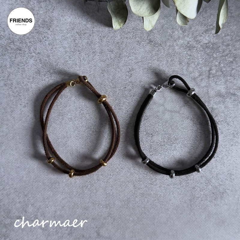 【予約】【charmaer 2026 Summer】charmaer(チャ―マー）フェイクレザーコードブレス 226546 レディース レザーブレス ブレス ブレスレッド 30/40/50/60代 ブランド サマー 2026 SUM ブランド