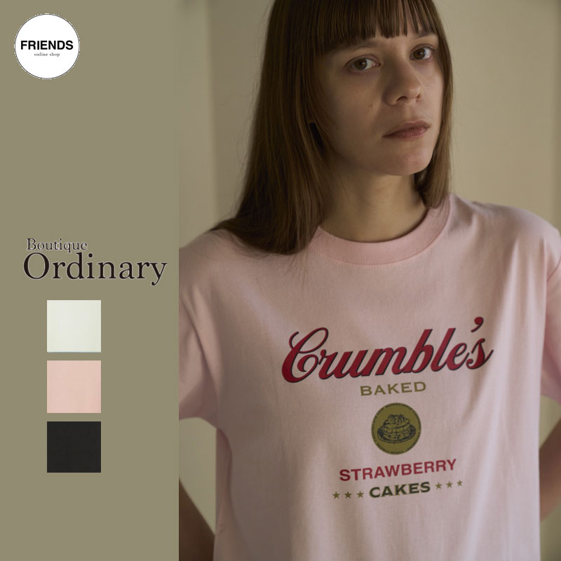Rakuten - Boutique Ordinary (ブティックオーデナリー) Clumble Cake Tシャツ BO26-533T TシャツロゴTシャツ ロゴT 英字 Tee 半袖 オーデナリー 30/40/50/60代 ブランド サマー SUM