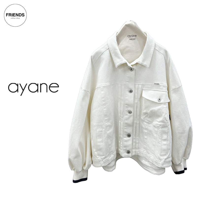 Rakuten - 【予約】【ayane 2026 AUTUMN&WINTER】ayane(アヤン）ホワイトデニムジャケット 856704 デニムジャケット Gジャン デニム ジャケット レディース アヤン 30/40/50/60代 オータム　ウィンター AW