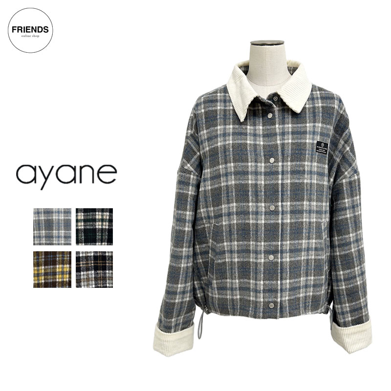Rakuten - 【予約】【ayane 2026 AUTUMN&WINTER】ayane(アヤン）チェック柄裏キルトブルゾン 856714 チェックブルゾン ジャケット ブルゾン キルトジャケット 羽織り レディース アヤン 30/40/50/60代 オータム　ウィンター AW