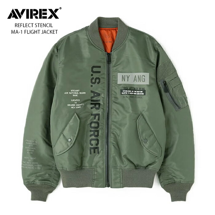 【15％OFF】 AVIREX アヴィレックス リフレクト ステンシル MA-1 フライトジャケット (リバーシブル) / REFLECT STENCIL MA-1 FLIGHT J..