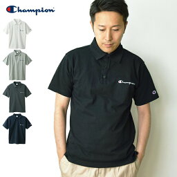 チャンピオン ポロシャツ メンズ 【5/7(火)14時59分まで！20％OFF】【メール便送料無料】 Champion チャンピオン ポロシャツ ベーシック チャンピオン / ワンポイントロゴ メンズ 半袖ポロシャツ コットン 綿100％ 胸ロゴ刺繍 袖ロゴ C3-P306 父の日 ギフト 【3】