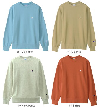 【11%OFF】【メール便送料無料】 Champion チャンピオン メンズ クルーネックスウェットシャツ /ベーシック チャンピオン トレーナー ワンポイントロゴ刺繍 裏毛(裏パイル) 男性用 (C3-Q001)