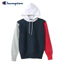 チャンピオン パーカー メンズ 【SALE 50％OFF】 Champion チャンピオン リバースウィーブプルオーバースウェットパーカー 裏起毛 (11.5oz) (青単タグ) / メンズ スウェットフードパーカー カラーブロック 男性用 (C3-S108) 【2020年秋冬】