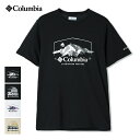 【メール便送料無料】 COLUMBIA コロンビア パスレイクグラフィックTシャツ2 / メンズ ロゴプリント 半袖Tシャツ 薄手 綿 オーガニックコットン100% アウトドア キャンプ フェス AE2959 【2】