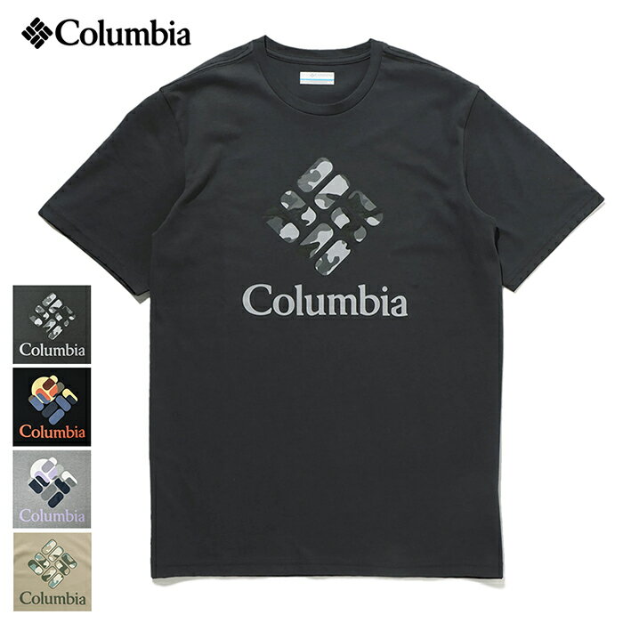 【メール便送料無料】 COLUMBIA コロンビア メンズ ラピッドリッジグラフィックTシャツ / ロゴプリント 半袖Tシャツ 綿 コットン 薄手 アウトドア キャンプ フェス AM0403 【2】