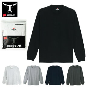 【メール便送料無料】 Hanes BEEFY T-SHIRT ヘインズ ビーフィー ロングスリーブTシャツ パックT 1P (1枚入)/メンズ ロンT 長袖Tシャツ 無地 厚手 Hanes コットン 100％ 綿 ホワイト 白 H5186