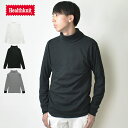  Healthknit ヘルスニット ベーシック ワッフル タートルネック ロングスリーブTシャツ / メンズ 長袖サーマルシャツ ワッフル編み サーマルロンT インナー 男性用 606L