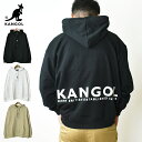 カンゴール パーカー メンズ 【16％OFF】 KANGOL カンゴール ロゴバックプリント ワイドシルエット プルオーバースウェットパーカー 裏毛(裏パイル) / メンズ レディース ユニセックス フロッキープリント 長袖 フード フーディー カンガルーロゴ刺繍 21FW C6153N