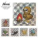 【メール便可】 NANGA ナンガ ホログラフィックガーシースクエアステッカー (1枚) (5cm×5cm) / HOLOGRAPHIC GAAACY SQUARE STICKER ロゴステッカー シール マスコットキャラクター NA2353-3G504