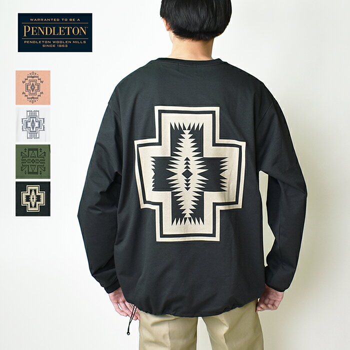 Rakuten - 【ネコポス送料無料】 PENDLETON ペンドルトン メンズ ロングスリーブ カルキュロ ミッドウェイトジャージー Tシャツ / ロンT 長袖 吸汗速乾 軽量 ドライタッチ ネイティブ柄 バックプリント (19802293) (6175-3002)